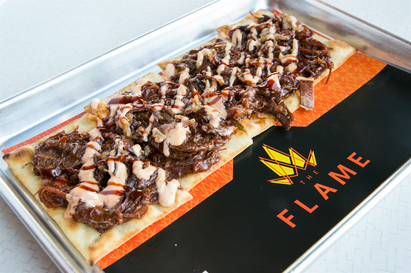 BBQ brisket flatbread