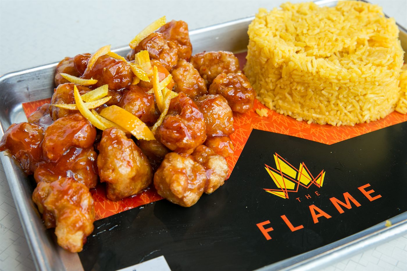 Orange chicken with fried rice