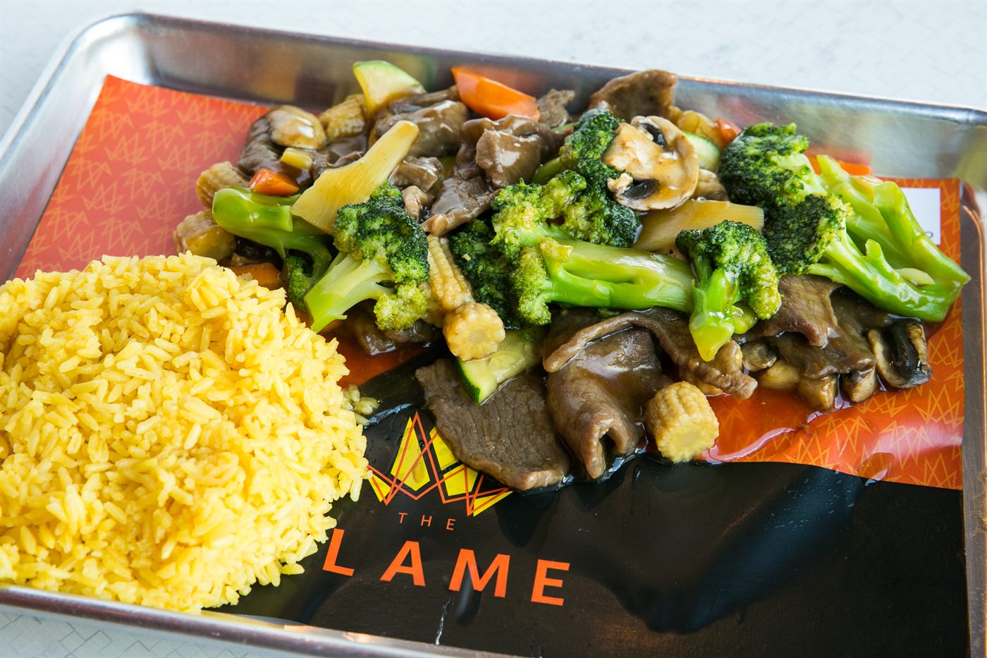 Beef with broccoli and mixed vegetables